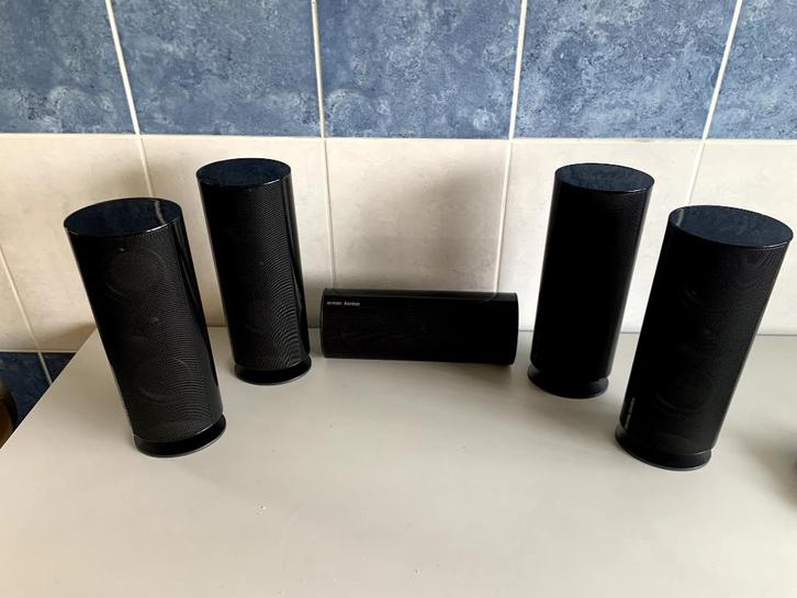 5X HARMAN KARDON SPEAKERSET  TS-60, Audio, Tv en Foto, Luidsprekers, Zo goed als nieuw, Surroundset zonder subwoofer, 120 watt of meer