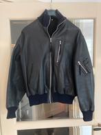 Leren piloten / bomber jack, Ophalen of Verzenden, Gedragen, Maat 56/58 (XL), Blauw