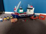 PLAYMOBIL City Action Groot containerschip met douaneboot, Ophalen of Verzenden, Zo goed als nieuw, Complete set