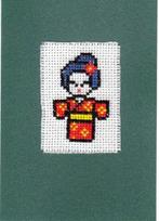 kaart met geborduurde geisha (1344), Ophalen of Verzenden, Nieuw, Overige thema's