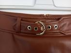 Carolinne Biss sportieve lederlook rok cognac., Kleding | Dames, Rokken, Ophalen of Verzenden, Zo goed als nieuw, Bruin