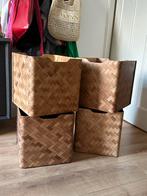 Ikea ‘BULLIG’ - bamboe opbergdoos 4 stuks, Ophalen, Overige materialen, Mand, Vierkant