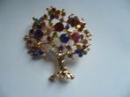BROCHE KRISTALLEN WENSBOOM MET STRASS NIEUW, Verzenden, Nieuw, Overige materialen, Met strass