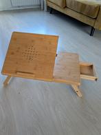 Houten Laptoptafel voor Bed & Bank - Verstelbaar, Ophalen, Zo goed als nieuw, In hoogte verstelbaar