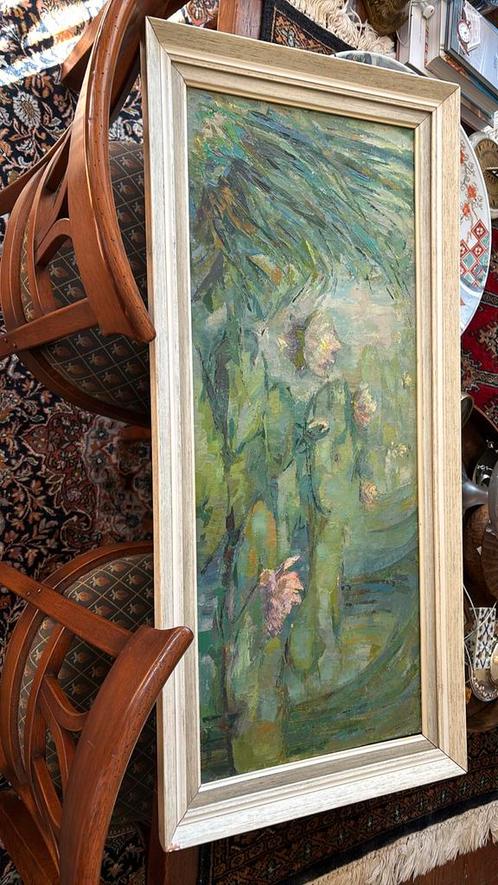 Schilderij Kees van Urk waterlelies, Antiek en Kunst, Kunst | Schilderijen | Klassiek, Ophalen of Verzenden