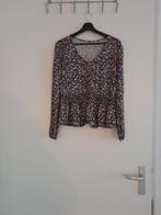 Bloemen blouse - M/L, Maat 38/40 (M), Zwart, Ophalen of Verzenden, Onbekend