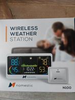 Nomestic wireless weerstation N100 wit, Audio, Tv en Foto, Weerstations en Barometers, Ophalen of Verzenden, Zo goed als nieuw