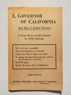 I, governor of California, and how I ended poverty Sinclair, Gelezen, Overige gebieden, Upton Sinclair, Ophalen of Verzenden