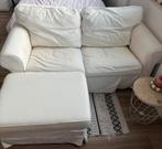 Ektorp ikea 2zits + poef & witte hoes (kan in de wasmachine), Huis en Inrichting, Ophalen, Gebruikt, Minder dan 75 cm, 150 tot 200 cm