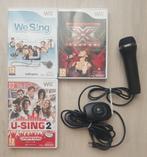 Nintendo Wii 3x Karaoke Spel oa U-Sing 2, We Sing, Microfoon, Vanaf 12 jaar, Ophalen of Verzenden, Muziek