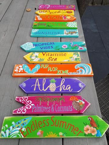 Tuin houten wegwijzers ibiza caribbean tiki naar jouw wens! beschikbaar voor biedingen