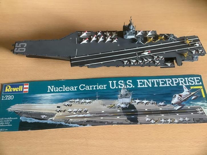 Pracht vliegdekschip u.s.s enterprise, Hobby en Vrije tijd, Modelbouw | Boten en Schepen, Zo goed als nieuw, Revell, Ophalen of Verzenden