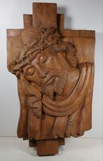 Hardhouten christushoofd, Ophalen of Verzenden