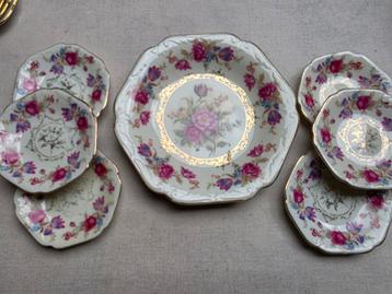 Petit four set: schaal net 6 schaaltjes beschikbaar voor biedingen