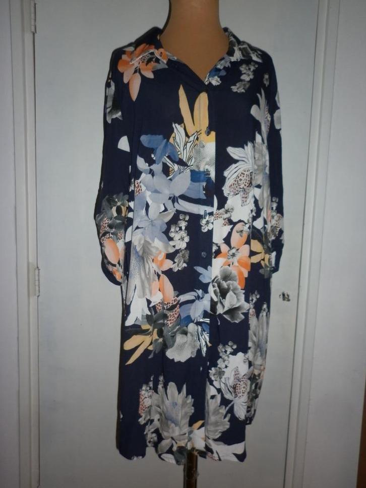 doorknoopjurk maat XL merk : NED, Kleding | Dames, Jurken, Zo goed als nieuw, Maat 46/48 (XL) of groter, Overige kleuren, Onder de knie