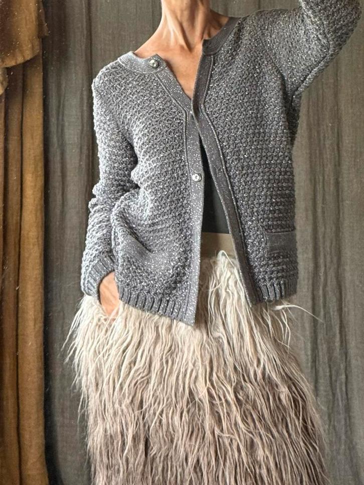 Mooi muisgrijs katoen vest vib 38  tijdloos simpel, Kleding | Dames, Truien en Vesten, Zo goed als nieuw, Maat 38/40 (M), Grijs