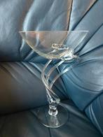 Uniek glaswerk met gedraaide steel - kunst - glas - vaas, Ophalen of Verzenden