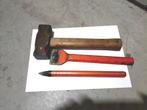 Steen/Beton bijtel set met hamer,, Ophalen, Gebruikt
