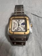 Cartier santos 100xxl met gouden rand, Ophalen of Verzenden, Nieuw, Staal, Overige merken