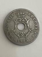 Belgische 10 Centen 1905 - Zilveren Munt met Gat, Postzegels en Munten, Munten | Nederland, Vóór koninkrijk, Zilver, Ophalen of Verzenden