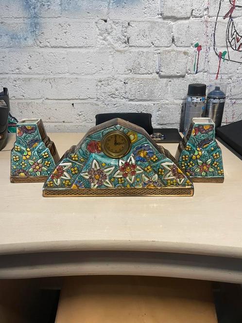 Hubert bequet deco art klokkenset, Antiek en Kunst, Antiek | Klokken, Ophalen of Verzenden