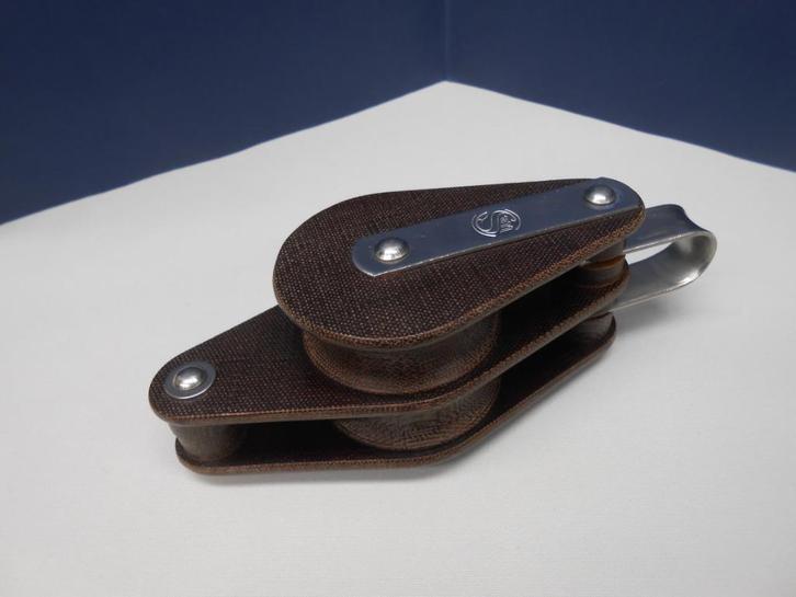 Tufnol Blok Dubbelschijfs, Hondsvot, 13 - 14 mm, Watersport en Boten, Accessoires en Onderhoud, Nieuw, Lijn of Blok, Ophalen of Verzenden