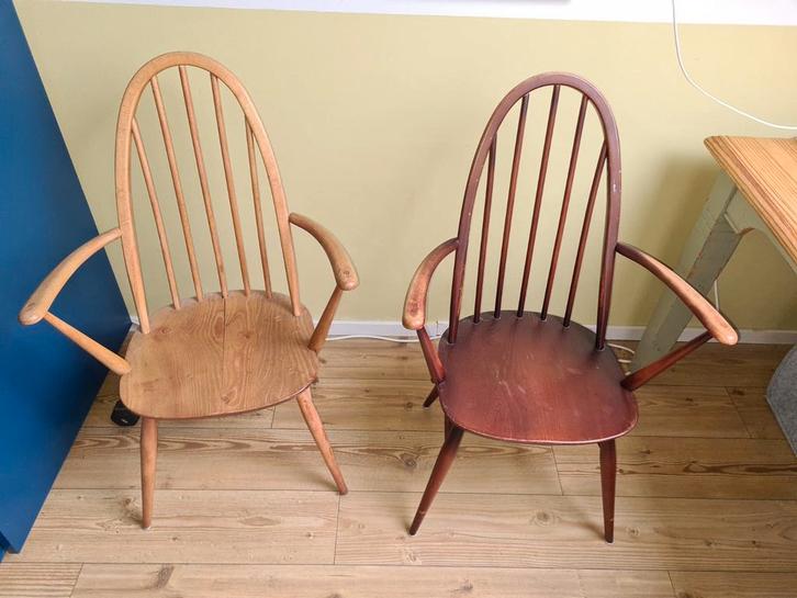 Vintage Ercol Quaker Stoel - Lucian Ercolani, Antiek en Kunst, Antiek | Meubels | Stoelen en Banken, Ophalen