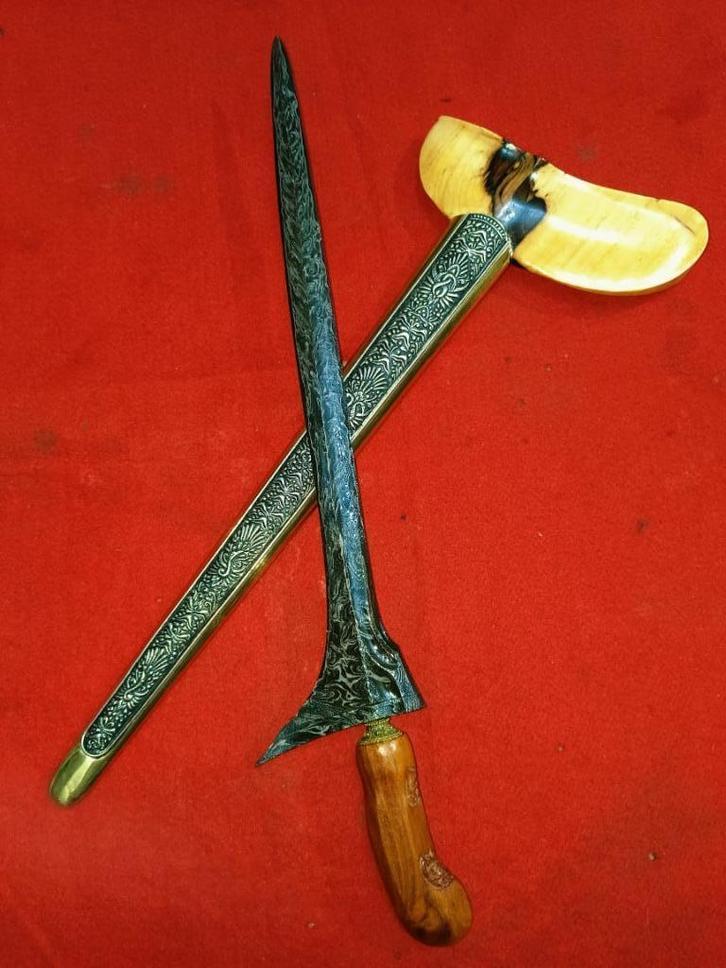 Antieke Keris Jalak Ngore Pamor Lar Gangsir Djogja SVE41, Antiek en Kunst, Kunst | Niet-Westerse kunst, Verzenden