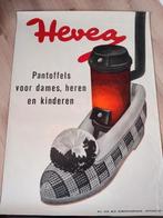 Hevea Pantoffels - oud Reclame affiche., Verzamelen, Posters, Ophalen of Verzenden, A1 t/m A3, Reclame, Rechthoekig Staand