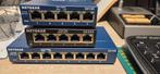 Nieuwstaat 3 x Netgear switches 1Gb, 2 x 5 prts, 1 x 8 prts., Ophalen of Verzenden, Zo goed als nieuw
