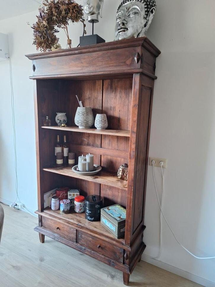 Boekenkast met lades en verborgen vak, Huis en Inrichting, Kasten | Boekenkasten, Gebruikt, 100 tot 150 cm, 150 tot 200 cm, 25 tot 50 cm