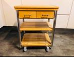 Keukentrolley 60-90cm breed (uitschuifbaar blad) + wieltjes, Huis en Inrichting, Keuken | Keukenelementen, Minder dan 50 cm, Gebruikt
