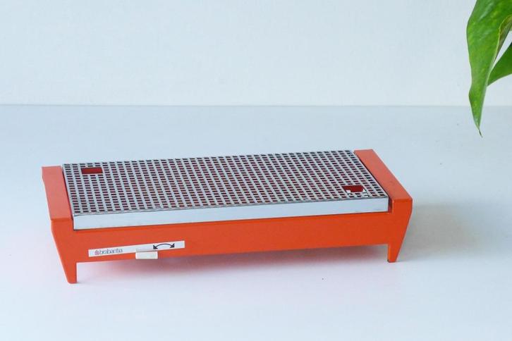 Vintage Brabantia Jaren 60 70 Oranje Retro Warmhoudplaat, Huis en Inrichting, Keuken | Keukenbenodigdheden, Ophalen