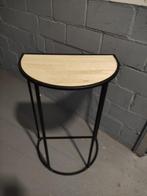 Bijzettafel licht, zwart metaal, Ophalen, Minder dan 55 cm, Zo goed als nieuw, Industriel