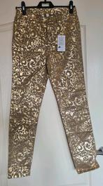 Bodyflirt beige broek met gouden print nieuw met kaartje, Ophalen, Overige kleuren, Nieuw, Maat 34 (XS) of kleiner