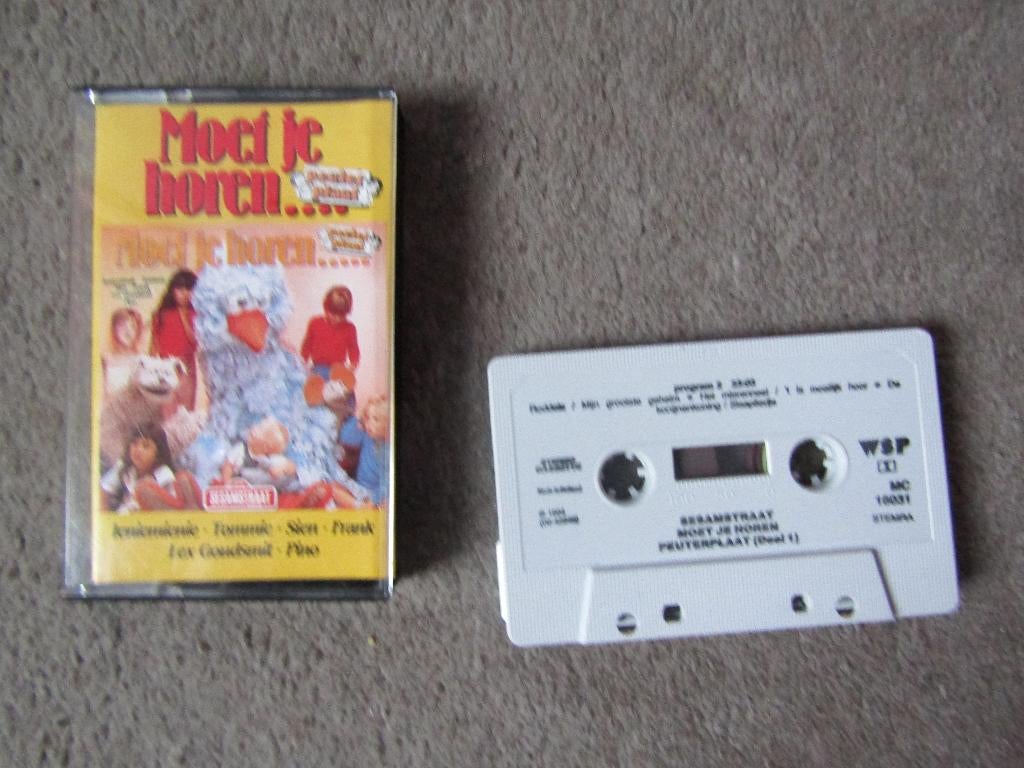 Cassette: Sesamstraat - Moet je horen....., Cd's en Dvd's, Cassettebandjes, Gebruikt, Kinderen en Jeugd, 1 bandje, Ophalen of Verzenden