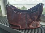 Bruin lederen shopper, Sieraden, Tassen en Uiterlijk, Tassen | Damestassen, Ophalen, Zo goed als nieuw, Bruin, Shopper