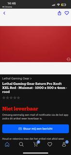 Lethal gaming gear saturn pro xsoft xxl red, Verzenden