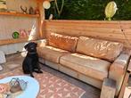 Leren bank, Huis en Inrichting, Banken | Bankstellen, Ophalen of Verzenden, Gebruikt