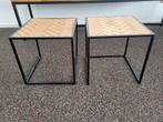 Bijzettafel op plant tafel, Minder dan 55 cm, Gebruikt, Vierkant, Ophalen of Verzenden