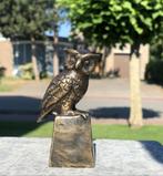 Bronzen uiltje op sokkel Bronzenbeelden - winkel, Verzenden
