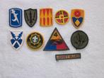 10 verschillende Emblemen/Patches USA 5., Ophalen of Verzenden, Landmacht, Amerika, Embleem of Badge