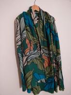Stoere Spaanse Sjaal vintage wol en viscose groen blad, Verzenden, Vintage, Overige maten, Zo goed als nieuw