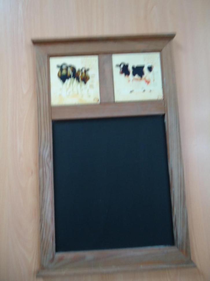 Memobord, krijtbord met koeien, Huis en Inrichting, Woonaccessoires | Memoborden, Zo goed als nieuw, Ophalen of Verzenden