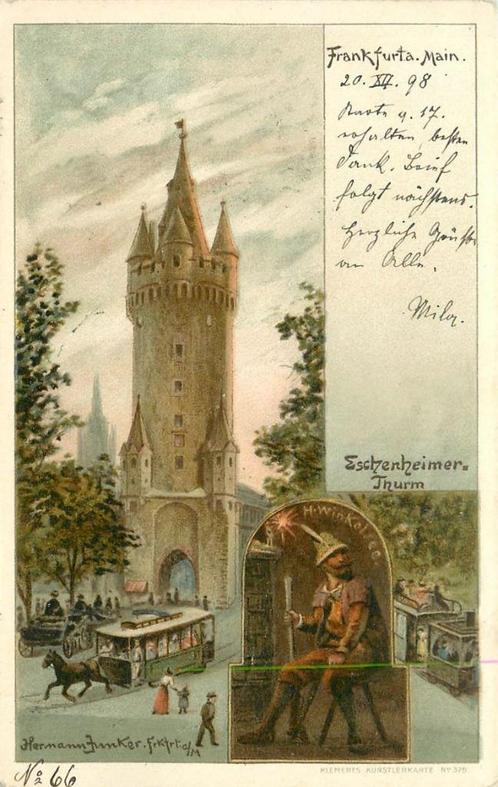 (379-163-017) Frankfurt a M Eschenheimer Turm, Verzamelen, Ansichtkaarten | Buitenland, Duitsland, Verzenden