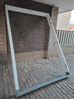 Dubbel Hardhouten Deurkozijn met Kunststof Onderdorpel, Ophalen, Gebruikt, Deurkozijn, 150 tot 225 cm