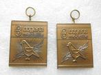 2 x rechthoekige medaille Bogena, Ophalen of Verzenden, Brons
