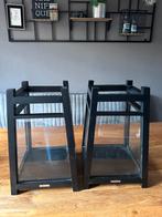 Riviera maison windlichten, Huis en Inrichting, Ophalen, Gebruikt, 25 tot 50 cm, Zwart