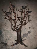 Smeedijzer boom kunst smeedwerk uniek brocante kandelaar, Ophalen