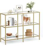 Vasagle LGT27/027 bijzettafel – industrieel design, Nieuw, Glas, Rechthoekig, 55 tot 75 cm